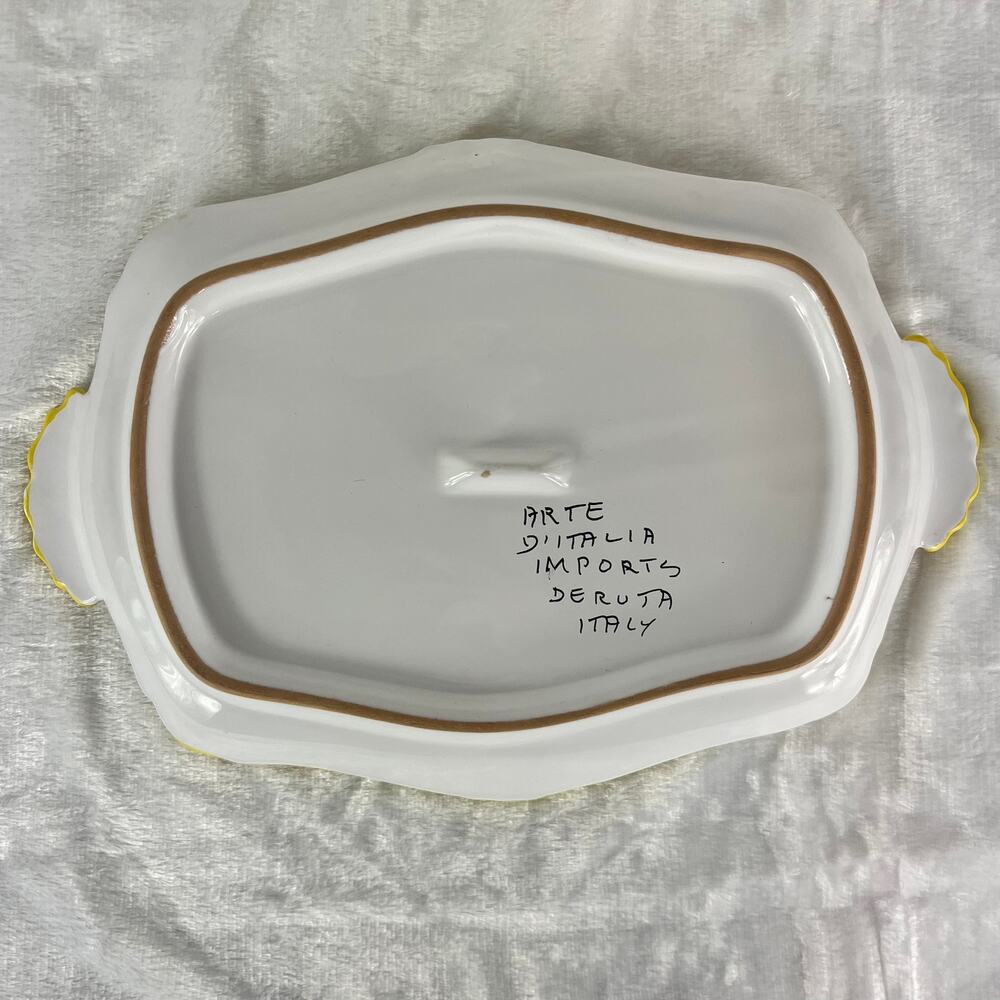 Arte D’Italia Imports Deruta Italy Hand Painted Majolica Platter Sea Serpent - Picture 3 of 11